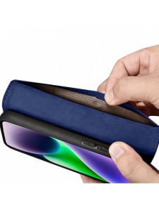 iCarer Plånboksfodral 2-i-1-fodral iPhone 14 Plus Anti-RFID-läder Flip-fodral Blå (WMI14220727-BU)