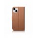 iCarer Plånboksfodral 2-i-1-fodral iPhone 14 Plus Anti-RFID-läder Flip-fodral Brun (WMI14220727-BN)