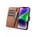 iCarer Plånboksfodral 2-i-1-fodral iPhone 14 Plus Anti-RFID-läder Flip-fodral Brun (WMI14220727-BN)