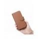 iCarer Plånboksfodral 2-i-1-fodral iPhone 14 Plus Anti-RFID-läder Flip-fodral Brun (WMI14220727-BN)