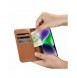 iCarer Plånboksfodral 2-i-1-fodral iPhone 14 Plus Anti-RFID-läder Flip-fodral Brun (WMI14220727-BN)