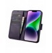iCarer Plånboksfodral 2-i-1-fodral iPhone 14 Plus Anti-RFID Flip-fodral i läder mörklila (WMI14220727-DP)