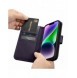 iCarer Plånboksfodral 2-i-1-fodral iPhone 14 Plus Anti-RFID Flip-fodral i läder mörklila (WMI14220727-DP)