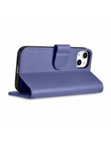 iCarer Plånboksfodral 2-i-1-fodral iPhone 14 Plus Anti-RFID-läder Flipfodral Ljuslila (WMI14220727-LP)