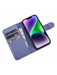 iCarer Plånboksfodral 2-i-1-fodral iPhone 14 Plus Anti-RFID-läder Flipfodral Ljuslila (WMI14220727-LP)