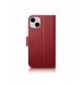 iCarer Plånboksfodral 2-i-1-fodral iPhone 14 Plus Anti-RFID-läder Flip-fodral Röd (WMI14220727-RD)