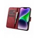 iCarer Plånboksfodral 2-i-1-fodral iPhone 14 Plus Anti-RFID-läder Flip-fodral Röd (WMI14220727-RD)
