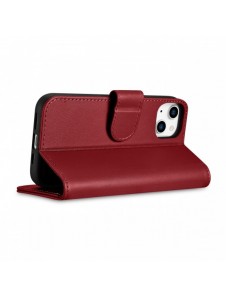 iCarer Plånboksfodral 2-i-1-fodral iPhone 14 Plus Anti-RFID-läder Flip-fodral Röd (WMI14220727-RD)