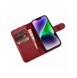 iCarer Plånboksfodral 2-i-1-fodral iPhone 14 Plus Anti-RFID-läder Flip-fodral Röd (WMI14220727-RD)