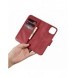 iCarer Plånboksfodral 2-i-1-fodral iPhone 14 Plus Anti-RFID-läder Flip-fodral Röd (WMI14220727-RD)