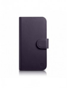 iCarer Plånboksfodral 2-i-1-fodral iPhone 14 Pro Anti-RFID-läder Flipfodral Mörklila (WMI14220726-DP)