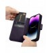 iCarer Plånboksfodral 2-i-1-fodral iPhone 14 Pro Anti-RFID-läder Flipfodral Mörklila (WMI14220726-DP)