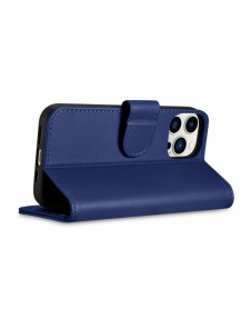 iCarer Wallet Case 2-in1 Cover iPhone 14 Pro Leather Flip Case Anti-RFID blå (WMI14220726-BU)