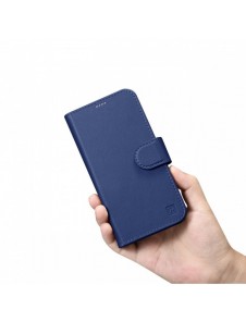 iCarer Wallet Case 2-in1 Cover iPhone 14 Pro Leather Flip Case Anti-RFID blå (WMI14220726-BU)