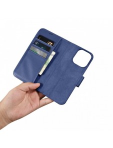 iCarer Wallet Case 2-in1 Cover iPhone 14 Pro Leather Flip Case Anti-RFID blå (WMI14220726-BU)