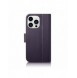 iCarer Plånboksfodral 2-i-1-fodral iPhone 14 Pro Max Anti-RFID Flip-fodral i läder mörklila (WMI14220728-DP)