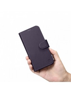 iCarer Plånboksfodral 2-i-1-fodral iPhone 14 Pro Max Anti-RFID Flip-fodral i läder mörklila (WMI14220728-DP)