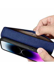 iCarer Plånboksfodral 2-i-1 skal iPhone 14 Pro Max Läder Flipfodral Anti-RFID Blå (WMI14220728-BU)