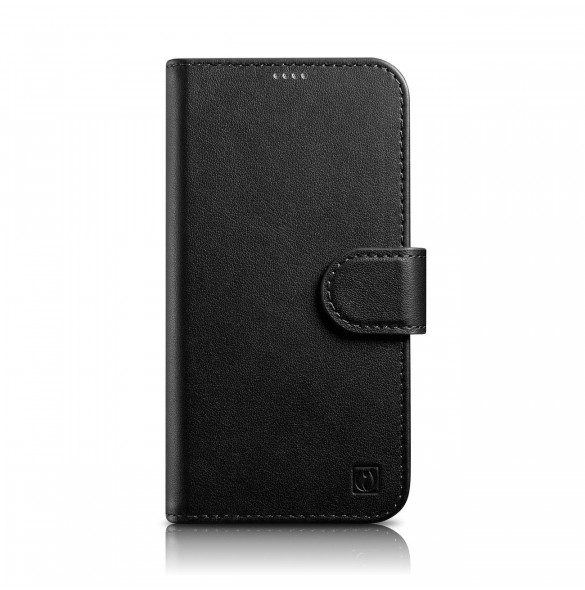 iCarer Plånboksfodral 2-i-1 skal iPhone 14 Pro Max Läder Flip Cover Anti-RFID svart (WMI14220728-BK)