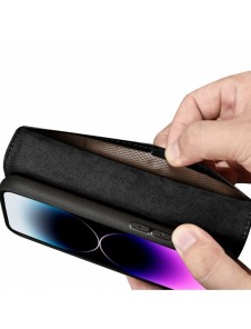 iCarer Plånboksfodral 2-i-1 skal iPhone 14 Pro Max Läder Flip Cover Anti-RFID svart (WMI14220728-BK)