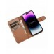 iCarer Plånboksfodral 2-i-1 skal iPhone 14 Pro Max Läder Flip Cover Anti-RFID Brun (WMI14220728-BN)