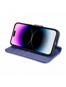 iCarer Plånboksfodral 2-i-1 skal iPhone 14 Pro Max Läder Flip Cover Anti-RFID Ljuslila (WMI14220728-LP)