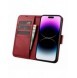 iCarer Plånboksfodral 2-i-1 skal iPhone 14 Pro Max Läder Flip Cover Anti-RFID Röd (WMI14220728-RD)