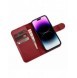 iCarer Plånboksfodral 2-i-1 skal iPhone 14 Pro Max Läder Flip Cover Anti-RFID Röd (WMI14220728-RD)