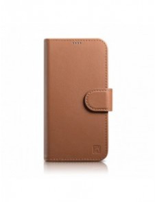 iCarer Wallet Case 2in1 iPhone 14 Pro Leather Flip Case Anti-RFID brun (WMI14220726-BN)