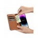 iCarer Wallet Case 2in1 iPhone 14 Pro Leather Flip Case Anti-RFID brun (WMI14220726-BN)