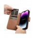 iCarer Wallet Case 2in1 iPhone 14 Pro Leather Flip Case Anti-RFID brun (WMI14220726-BN)