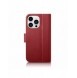 iCarer Wallet Case 2in1 iPhone 14 Pro Leather Flip Case Anti-RFID röd (WMI14220726-RD)