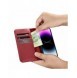 iCarer Wallet Case 2in1 iPhone 14 Pro Leather Flip Case Anti-RFID röd (WMI14220726-RD)