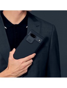 Google Pixel 7a pansarfodral med Nillkin CamShield Pro-fodral - svart