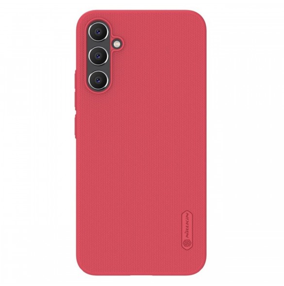 Hårt fodral för Samsung Galaxy A34 5G + Nillkin Super Frosted Shield telefonställ - Röd