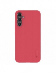 Hårt fodral för Samsung Galaxy A34 5G + Nillkin Super Frosted Shield telefonställ - Röd