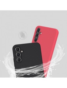 Hårt fodral för Samsung Galaxy A34 5G + Nillkin Super Frosted Shield telefonställ - Röd