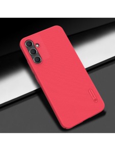 Hårt fodral för Samsung Galaxy A34 5G + Nillkin Super Frosted Shield telefonställ - Röd