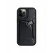Nillkin Aoge Läderfodral äkta läder skyddande plånboksfodral iPhone 12 mini svart