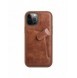 Nillkin Aoge Läderfodral äkta läder skyddande plånboksfodral iPhone 12 mini brun