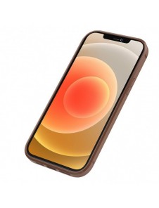 Nillkin Aoge Läderfodral äkta läder skyddande plånboksfodral iPhone 12 mini brun