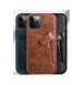 Nillkin Aoge Läderfodral äkta läder skyddande plånboksfodral iPhone 12 mini brun