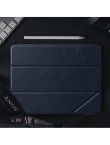 Nillkin Bevel Läderfodral för iPad 10,9'' 2022 (10 gen.) smart skal med flipstativ blå
