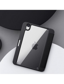 Nillkin Bevel Läderfodral för iPad mini 2021 skal med flip smart sovfodral svart