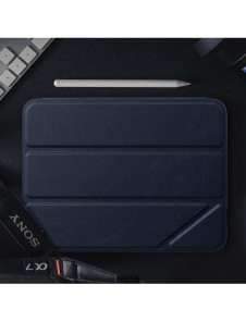 Nillkin Bevel Läderfodral för iPad mini 2021 skal med flip smart sovfodral svart