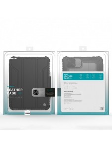 Nillkin Bumper Läderfodral Pro armored Smart Cover med kameraskal och iPad mini 2021 ställ svart