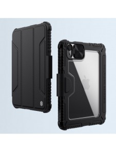 Nillkin Bumper Läderfodral Pro armored Smart Cover med kameraskal och iPad mini 2021 ställ svart