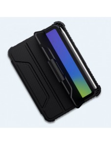 Nillkin Bumper Läderfodral Pro armored Smart Cover med kameraskal och iPad mini 2021 ställ svart