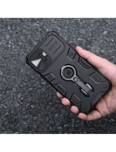 Nillkin CamShield Armor Pro Case Cover iPhone 14 Plus Armor Cover med kameraskydd Ring Stativ Blå