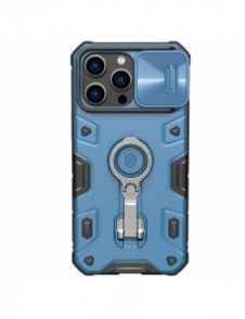 Nillkin CamShield Armor Pro Case Cover iPhone 14 Pro Max Armor Cover med kameraskydd Ring Stativ Blå